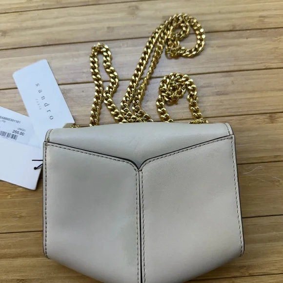 SANDRO PARIS Lou PM Ecru Crossbody Bag - Picture 4 of 10